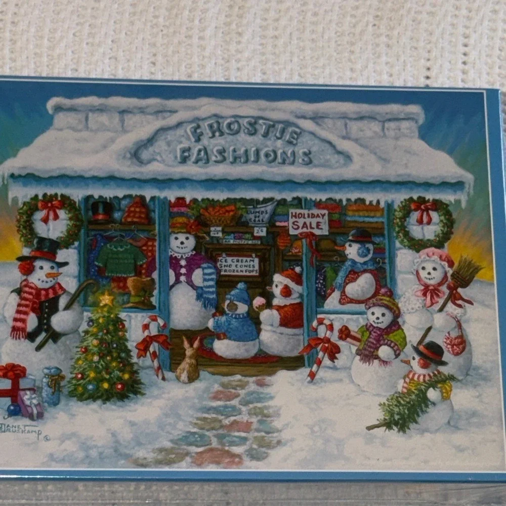 SunsOut Frostie Fashions Janet Kruskamp 300 Piece Jigsaw Puzzle Christmas 76117